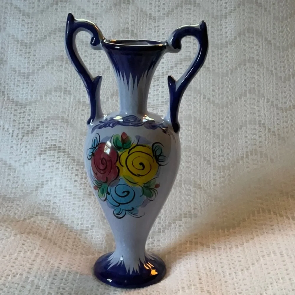 Vintage Hand Painted Vestal Portuguese Bud Vase - Picture 1 of 16